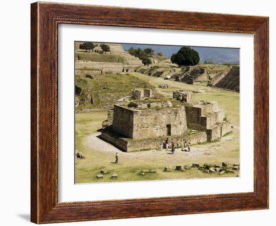 The Ancient Zapotec City of Monte Alban, Near Oaxaca City, Oaxaca, Mexico, North America-Robert Harding-Framed Photographic Print