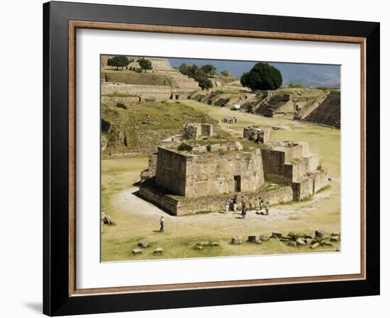 The Ancient Zapotec City of Monte Alban, Near Oaxaca City, Oaxaca, Mexico, North America-Robert Harding-Framed Photographic Print