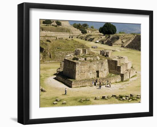 The Ancient Zapotec City of Monte Alban, Near Oaxaca City, Oaxaca, Mexico, North America-Robert Harding-Framed Photographic Print