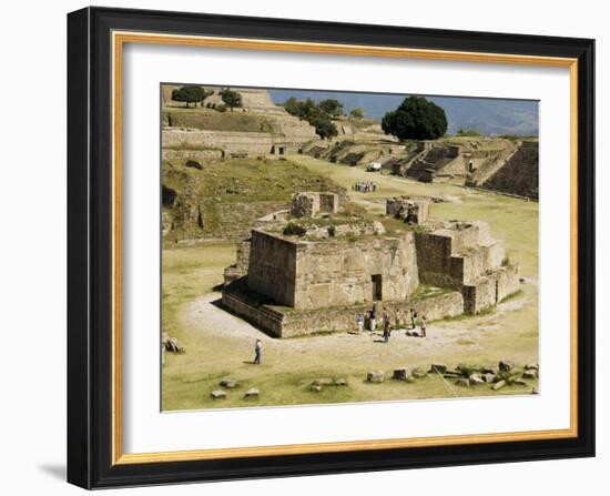 The Ancient Zapotec City of Monte Alban, Near Oaxaca City, Oaxaca, Mexico, North America-Robert Harding-Framed Photographic Print