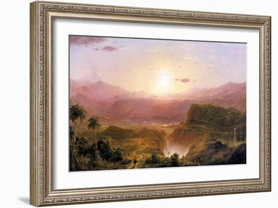 The Andes of Ecuador, c.1876-Frederic Edwin Church-Framed Giclee Print