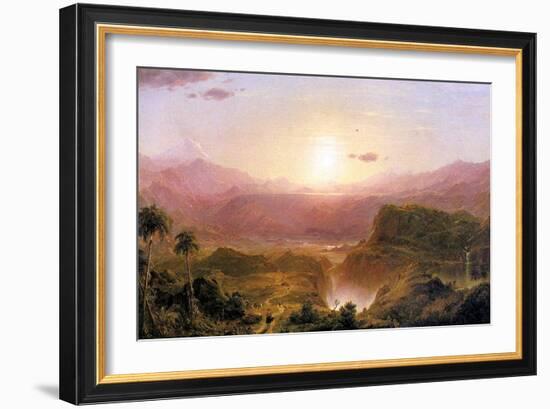 The Andes of Ecuador, c.1876-Frederic Edwin Church-Framed Giclee Print