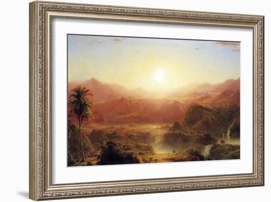 The Andes of Ecuador Detail-Frederic Edwin Church-Framed Art Print
