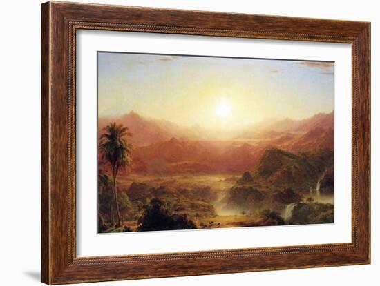 The Andes of Ecuador Detail-Frederic Edwin Church-Framed Art Print