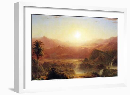 The Andes of Ecuador Detail-Frederic Edwin Church-Framed Art Print