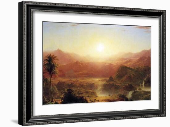 The Andes of Ecuador Detail-Frederic Edwin Church-Framed Art Print