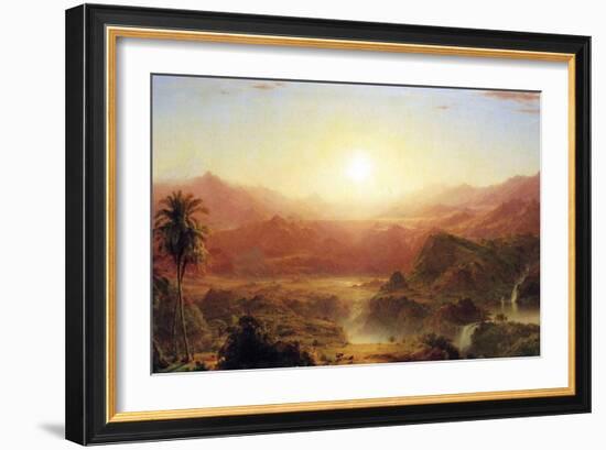 The Andes of Ecuador Detail-Frederic Edwin Church-Framed Art Print