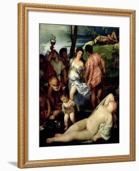 The Andrians, circa 1523-4-Titian (Tiziano Vecelli)-Framed Giclee Print