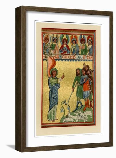 The Angel and the Shepherds, Late 12th Century-null-Framed Giclee Print