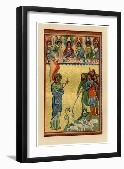 The Angel and the Shepherds, Late 12th Century-null-Framed Giclee Print