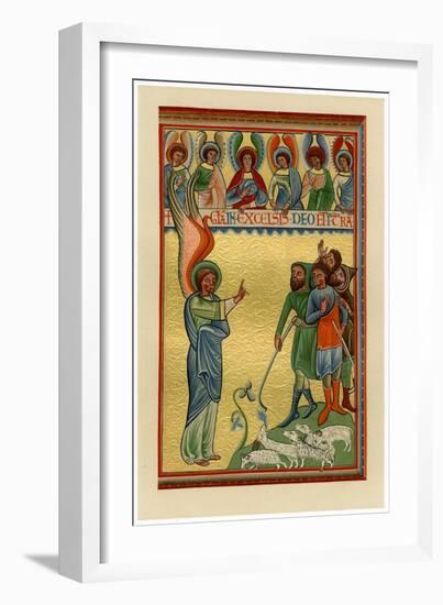 The Angel and the Shepherds, Late 12th Century-null-Framed Giclee Print