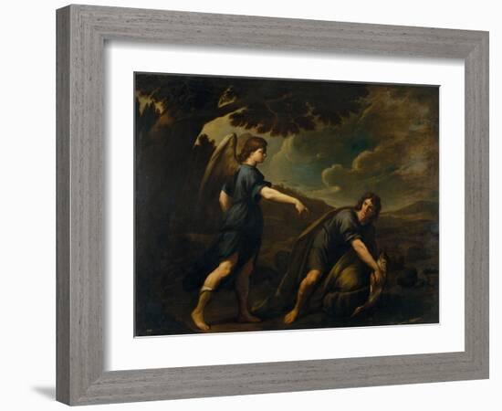 The Angel and Tobias with the Fish, C. 1640-Andrea Vaccaro-Framed Giclee Print