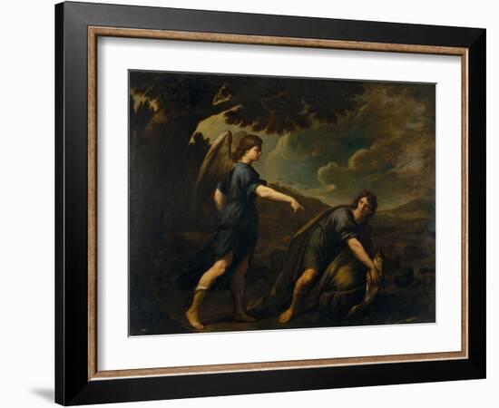 The Angel and Tobias with the Fish, C. 1640-Andrea Vaccaro-Framed Giclee Print