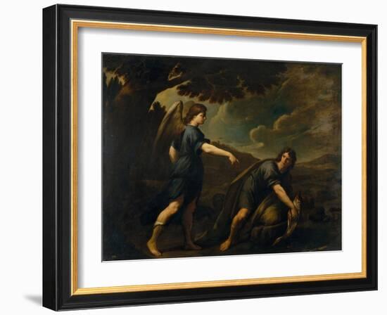 The Angel and Tobias with the Fish, C. 1640-Andrea Vaccaro-Framed Giclee Print