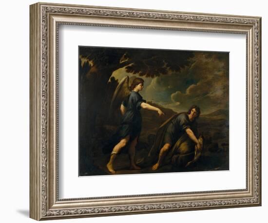 The Angel and Tobias with the Fish, C. 1640-Andrea Vaccaro-Framed Giclee Print