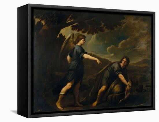 The Angel and Tobias with the Fish, C. 1640-Andrea Vaccaro-Framed Premier Image Canvas