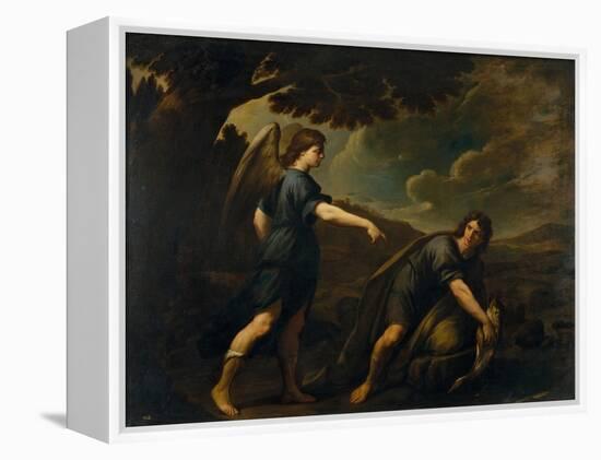 The Angel and Tobias with the Fish, C. 1640-Andrea Vaccaro-Framed Premier Image Canvas