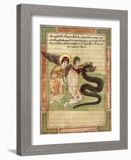 The Angel Captures the Dragon and Satan for 100 Years-null-Framed Giclee Print