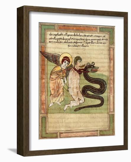 The Angel Captures the Dragon and Satan for 100 Years-null-Framed Giclee Print