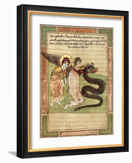 The Angel Captures the Dragon and Satan for 100 Years-null-Framed Giclee Print