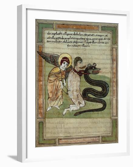 The Angel Captures the Dragon and Satan for 1000 Years-null-Framed Giclee Print