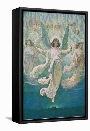 The Angel Choir, from the Bible Picture Book Published by Thomas Nelson, C.1950 (Photo)-William Henry Margetson-Framed Premier Image Canvas