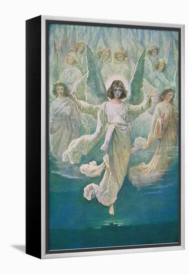 The Angel Choir, from the Bible Picture Book Published by Thomas Nelson, C.1950 (Photo)-William Henry Margetson-Framed Premier Image Canvas