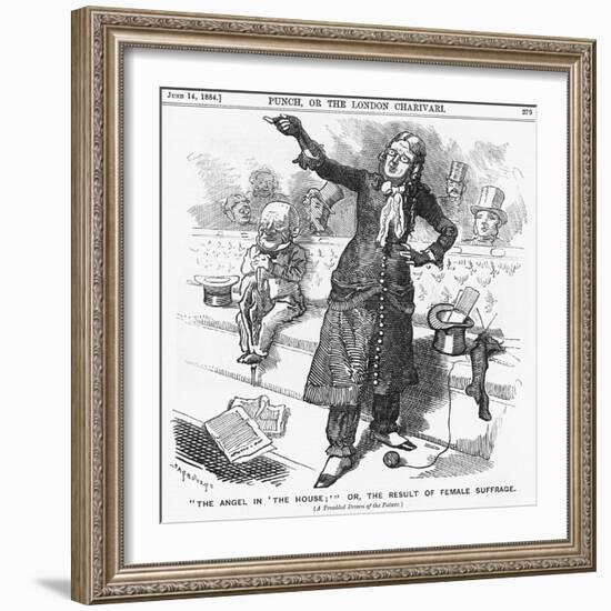 The Angel in the House; or the Result of Female Suffrage, 1884-Edward Linley Sambourne-Framed Giclee Print