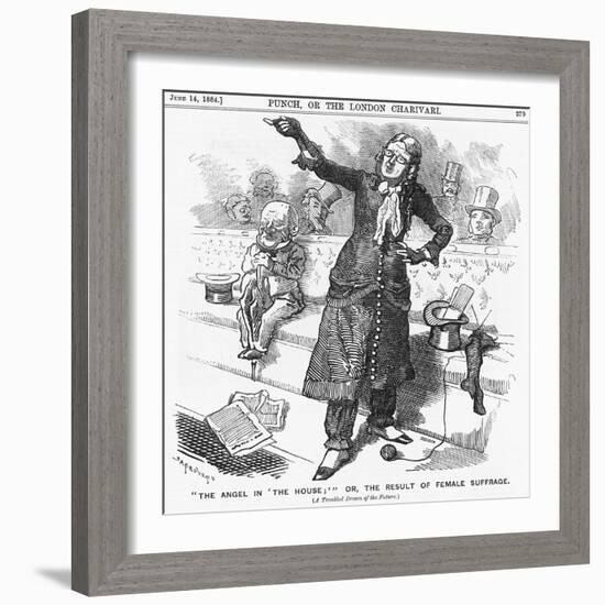 The Angel in the House; or the Result of Female Suffrage, 1884-Edward Linley Sambourne-Framed Giclee Print