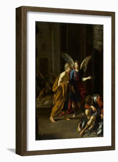 The Angel Liberating St. Peter from Prison, circa 1625-1635 (Oil on Canvas)-Unknown Artist-Framed Giclee Print