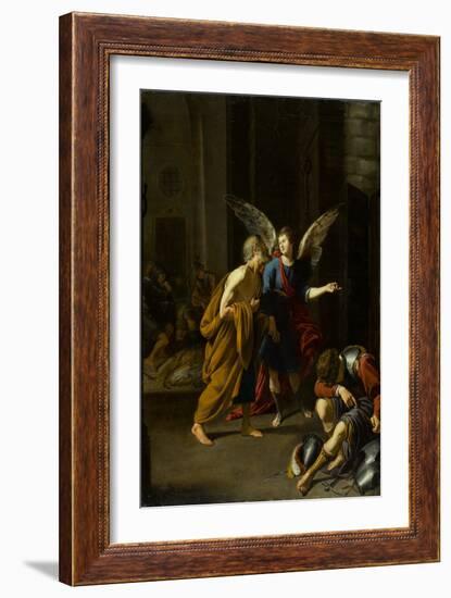 The Angel Liberating St. Peter from Prison, circa 1625-1635 (Oil on Canvas)-Unknown Artist-Framed Giclee Print