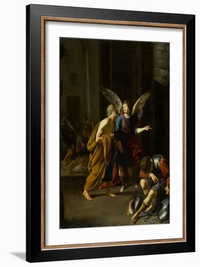The Angel Liberating St. Peter from Prison, circa 1625-1635 (Oil on Canvas)-Unknown Artist-Framed Giclee Print