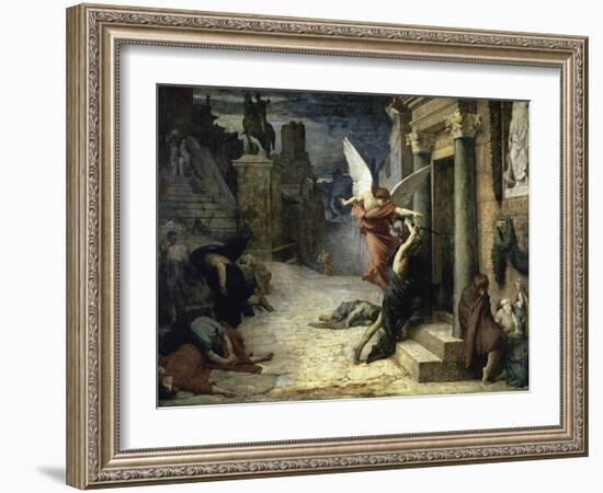 The Angel of Death; Peste a Roma-Jules Elie Delaunay-Framed Giclee Print