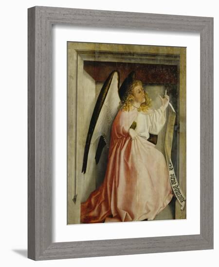 The Angel of the Annunciation (Exterior of the Heilsspiegel Altarpiece), C. 1435-Konrad Witz-Framed Giclee Print