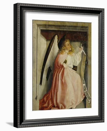 The Angel of the Annunciation (Exterior of the Heilsspiegel Altarpiece), C. 1435-Konrad Witz-Framed Giclee Print