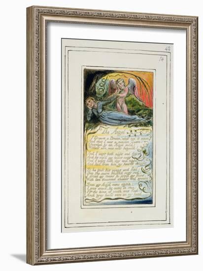 The Angel: Plate 42 from 'Songs of Innocence and of Experience', C.1802-08-William Blake-Framed Giclee Print