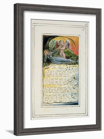 The Angel: Plate 42 from 'Songs of Innocence and of Experience', C.1802-08-William Blake-Framed Giclee Print