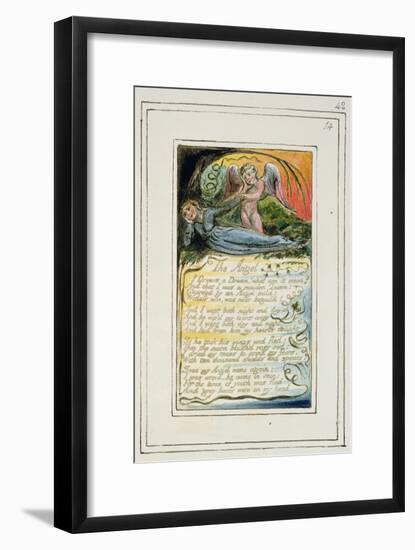 The Angel: Plate 42 from 'Songs of Innocence and of Experience', C.1802-08-William Blake-Framed Giclee Print