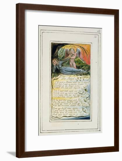 The Angel: Plate 42 from 'Songs of Innocence and of Experience', C.1802-08-William Blake-Framed Giclee Print