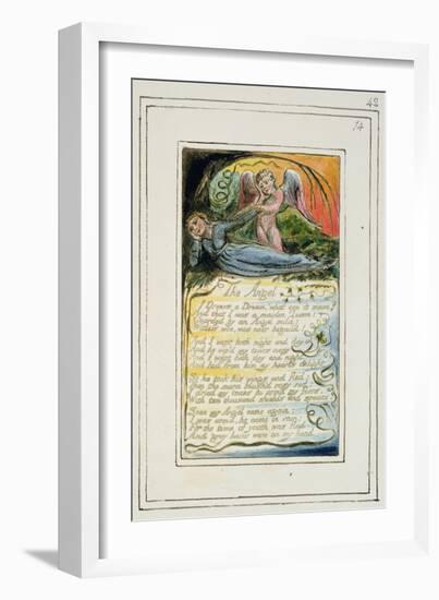 The Angel: Plate 42 from 'Songs of Innocence and of Experience', C.1802-08-William Blake-Framed Giclee Print