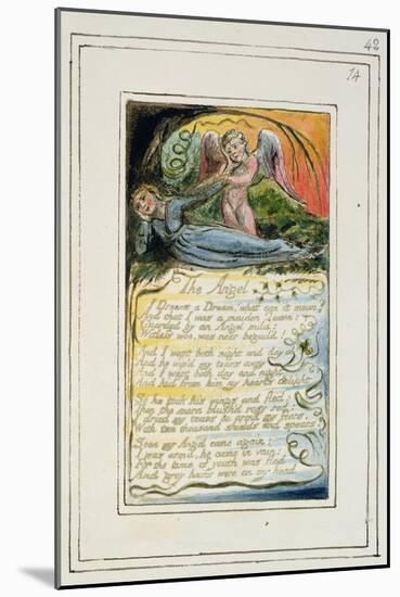 The Angel: Plate 42 from 'Songs of Innocence and of Experience', C.1802-08-William Blake-Mounted Giclee Print