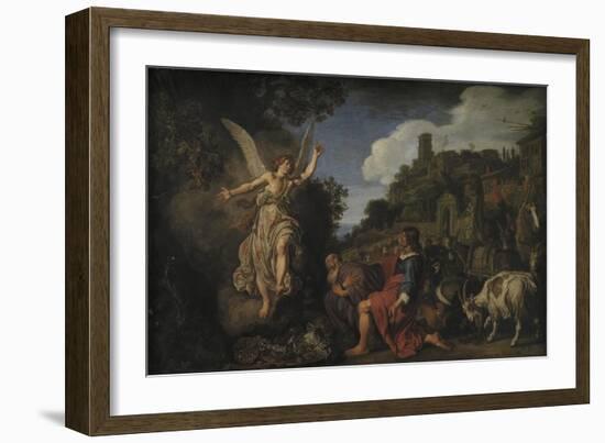 The Angel Raphael Takes Leave of Old Tobit and His Son Tobias, 1618-Pieter Lastman-Framed Giclee Print