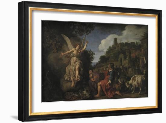 The Angel Raphael Takes Leave of Old Tobit and His Son Tobias, 1618-Pieter Lastman-Framed Giclee Print