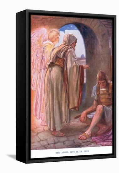 The Angel Sets Peter Free-Arthur A. Dixon-Framed Premier Image Canvas