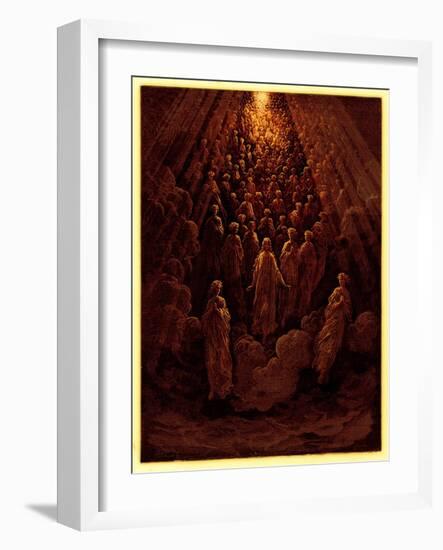 The Angels in the Planet Mercury, Illustration from 'The Dore Gallery', Published C.1890-Gustave Doré-Framed Giclee Print