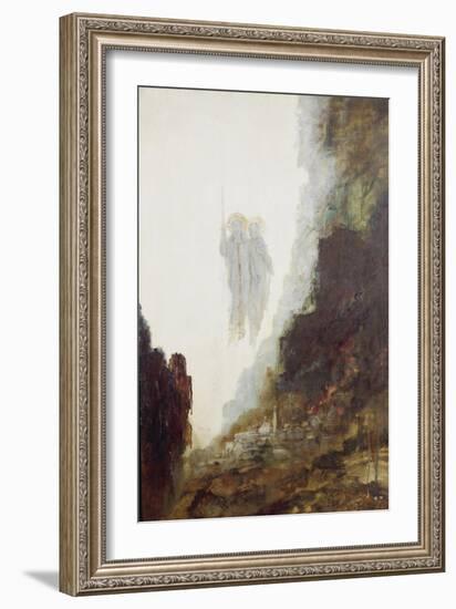 The Angels of Sodom (Detail), C. 1890-Gustave Moreau-Framed Giclee Print