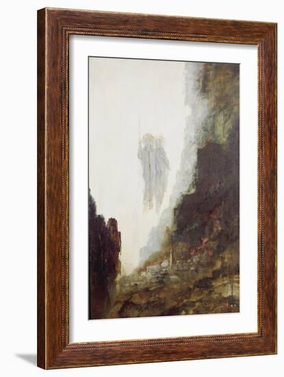 The Angels of Sodom (Detail), C. 1890-Gustave Moreau-Framed Giclee Print