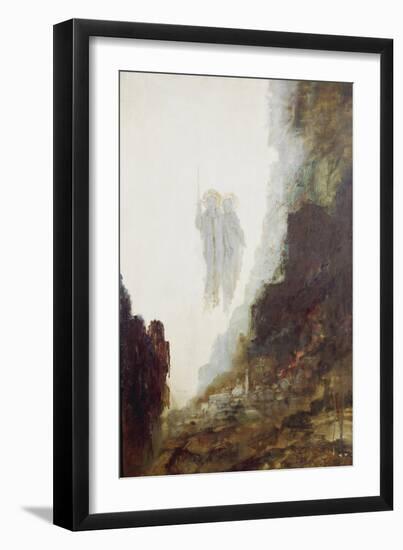 The Angels of Sodom (Detail), C. 1890-Gustave Moreau-Framed Giclee Print