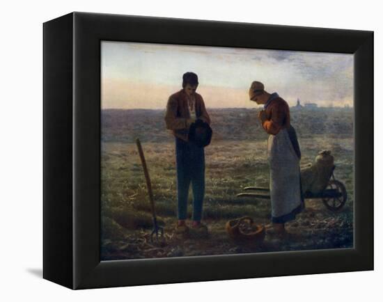 The Angelus, 1857-1859-Jean Francois Millet-Framed Premier Image Canvas