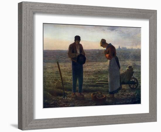 The Angelus, 1857-1859-Jean Francois Millet-Framed Premium Giclee Print